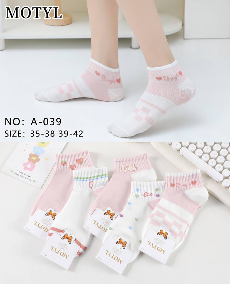 Skarpety damskie Roz 35-42, Mix kolor Paczka 40 szt